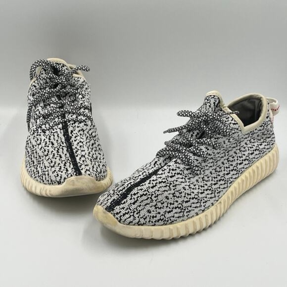 Yeezy Black and Cream Athletic Shoes